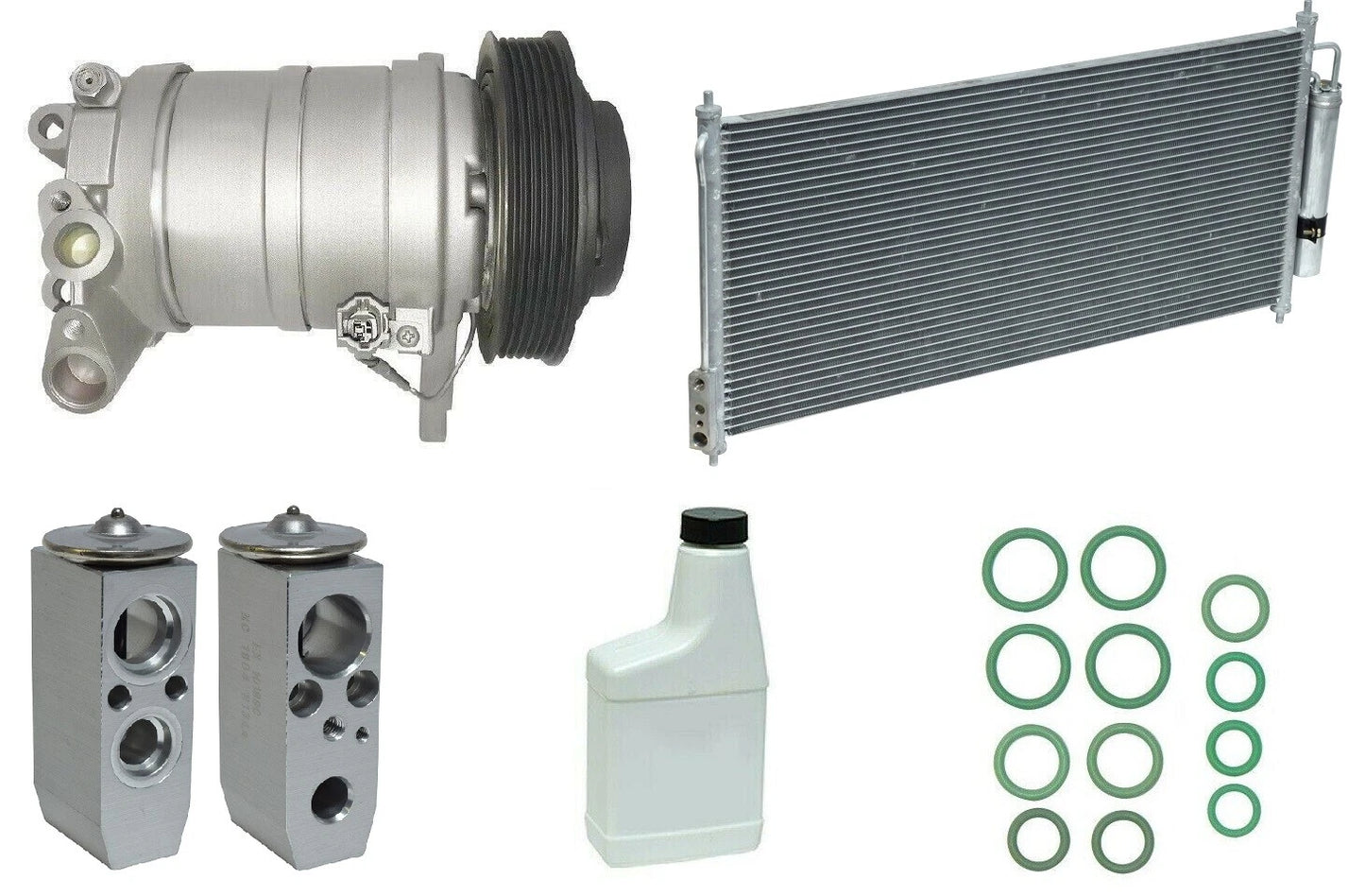 AC Compressor Kit with Condenser for Nissan Navara D40 (2005–2015)