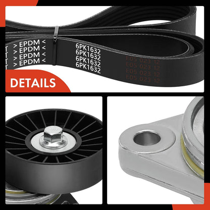 2X Serpentine Belt Drive Component Kit for Chevy Camaro (1995–1997)