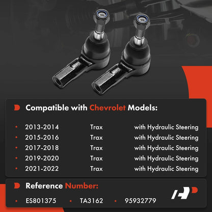 2X Front Outer Tie Rod Ends for Chevrolet Trax (2013–2022)