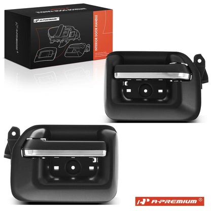 2X Rear Black Chrome Interior Door Handle for Chevy Silverado 1500 (2007–2013)