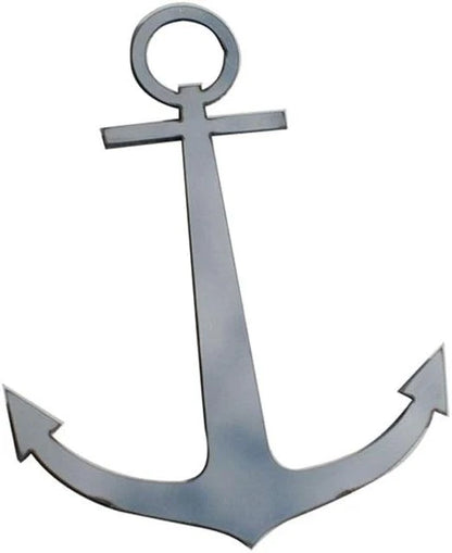 2pc. Luxury FX Anchor Emblem Decal Set Stainless Steel - LUXFX3711