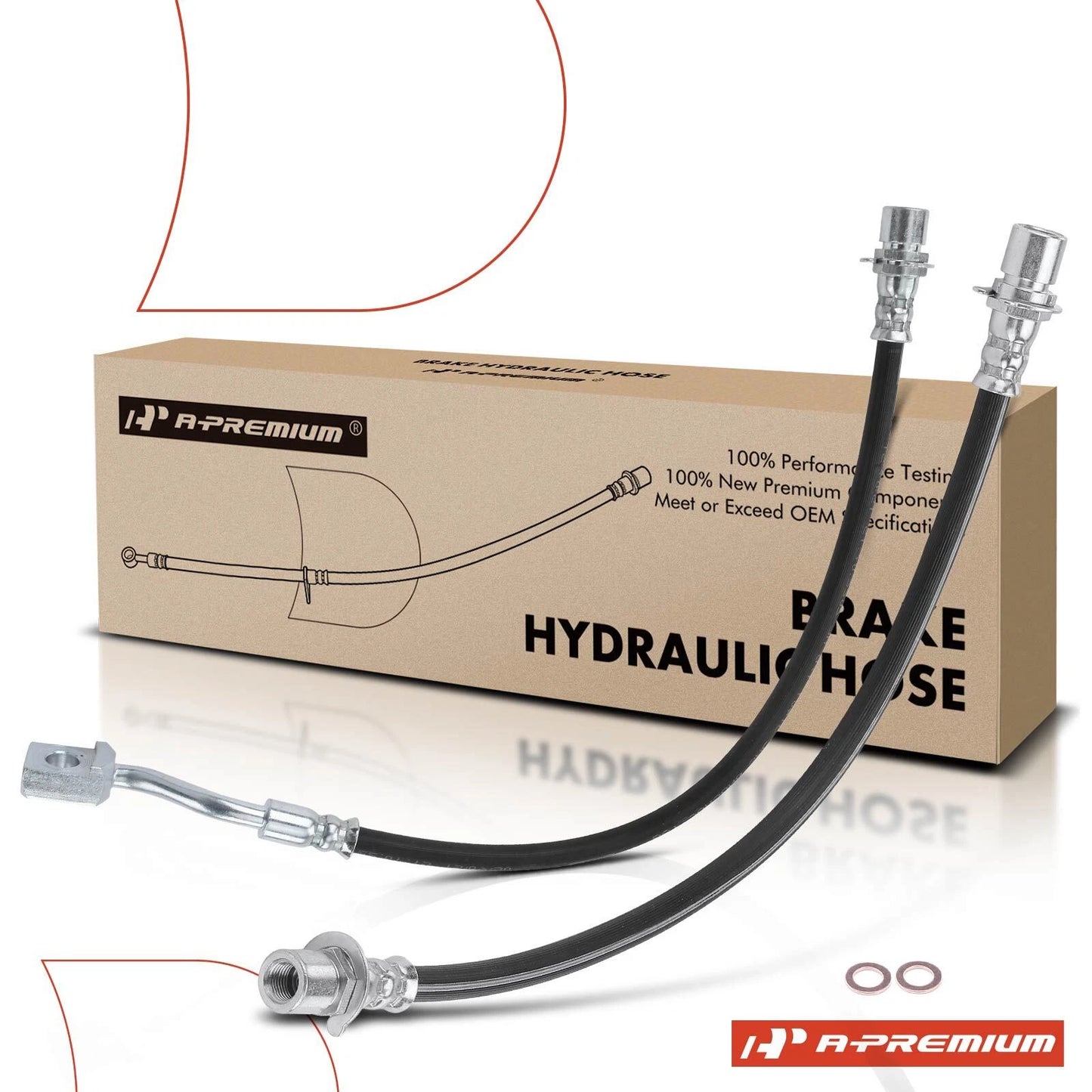 2X Rear Right Brake Hydraulic Hose for Chevy Suburban 2500 (2008–2013)