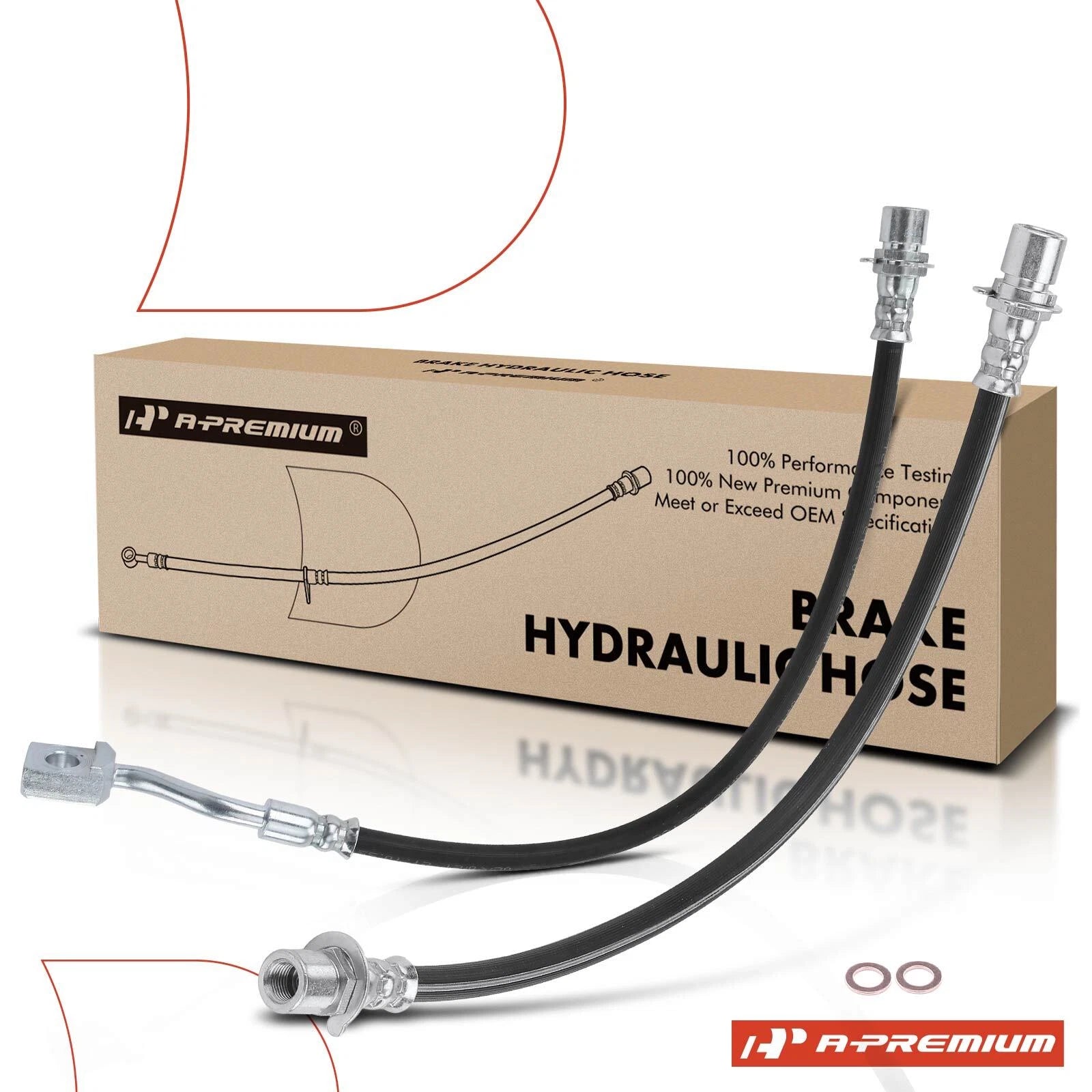 2X Rear Right Brake Hydraulic Hose for Chevy Suburban 2500 (2008–2013)