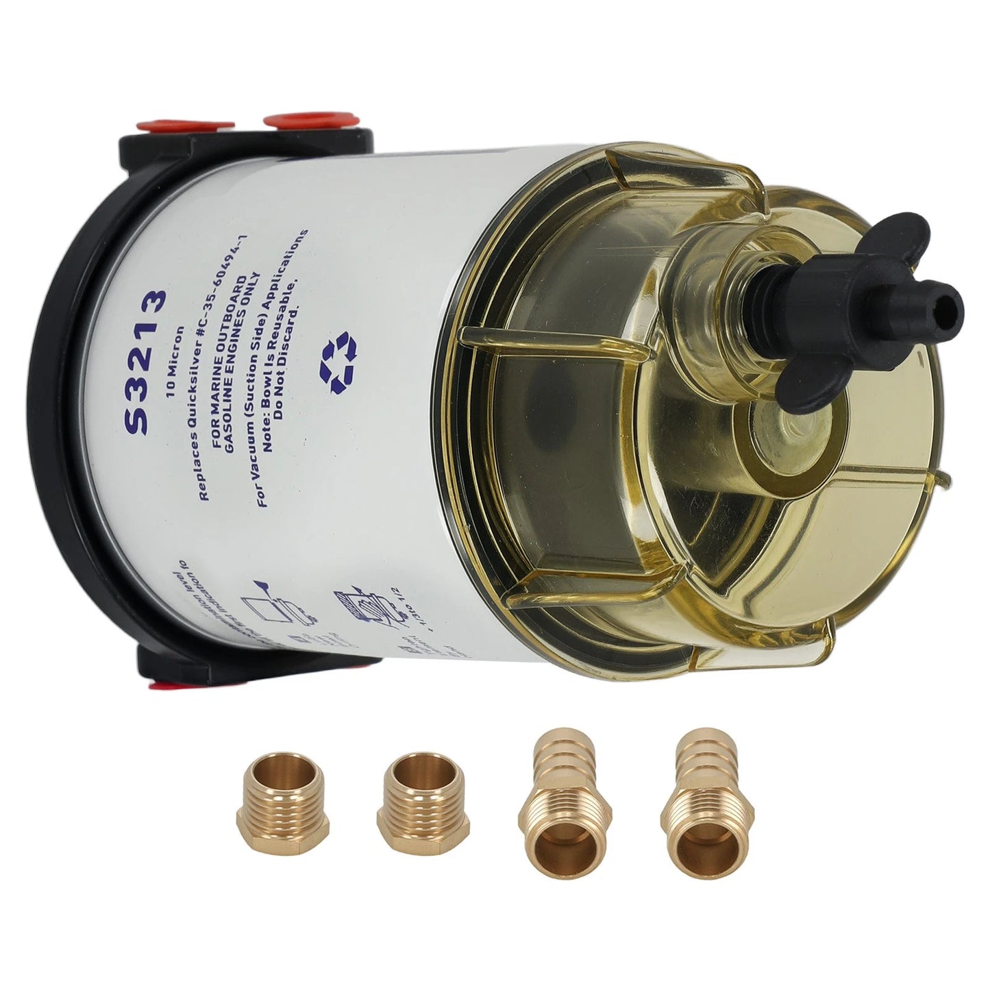 Fuel Water Separator for Mercury Yamaha Outboard (3/8" Barb) (2013–2024)