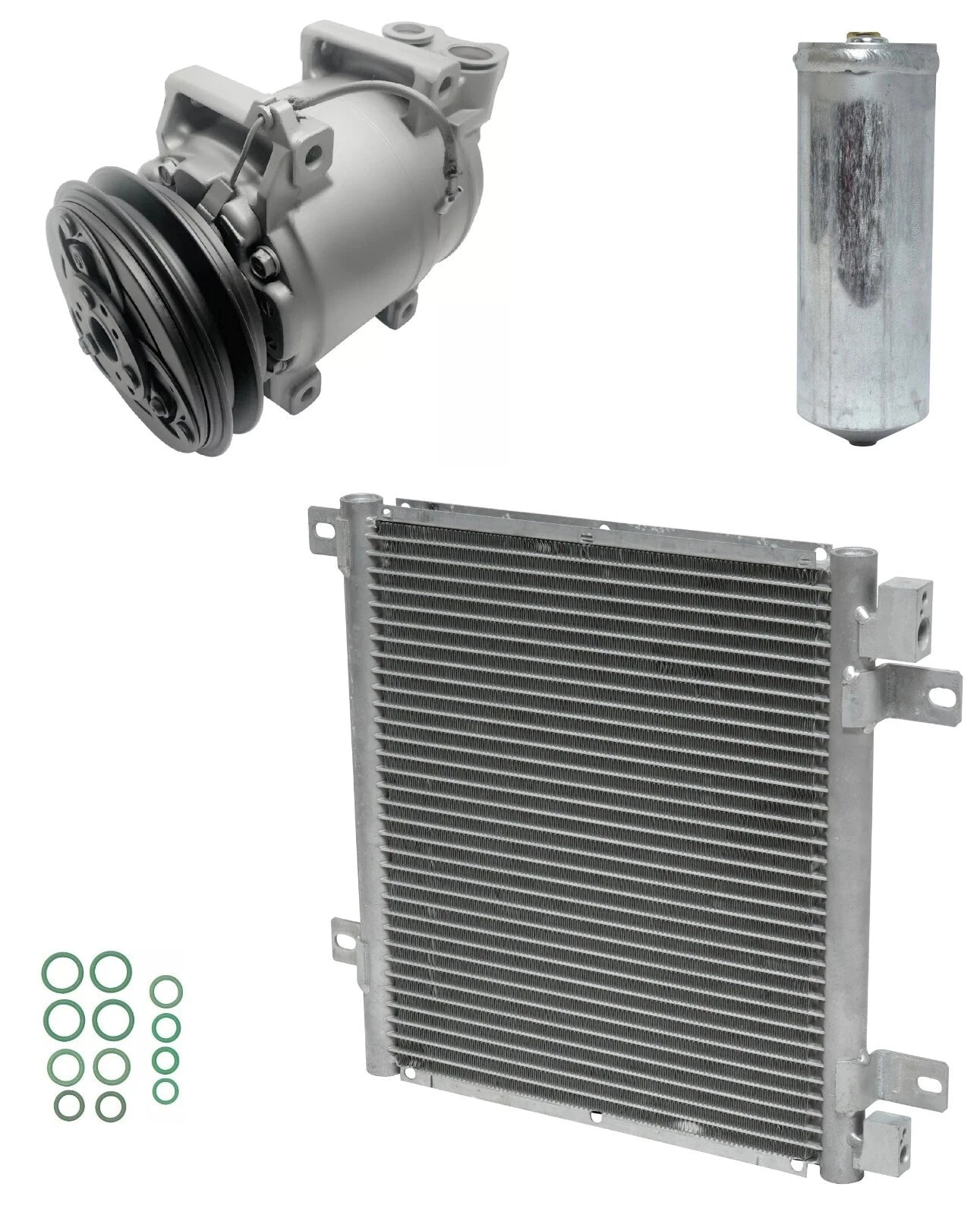 AC Compressor Kit with Condenser Replacement for Isuzu NPR 5.2L (2005–2005)