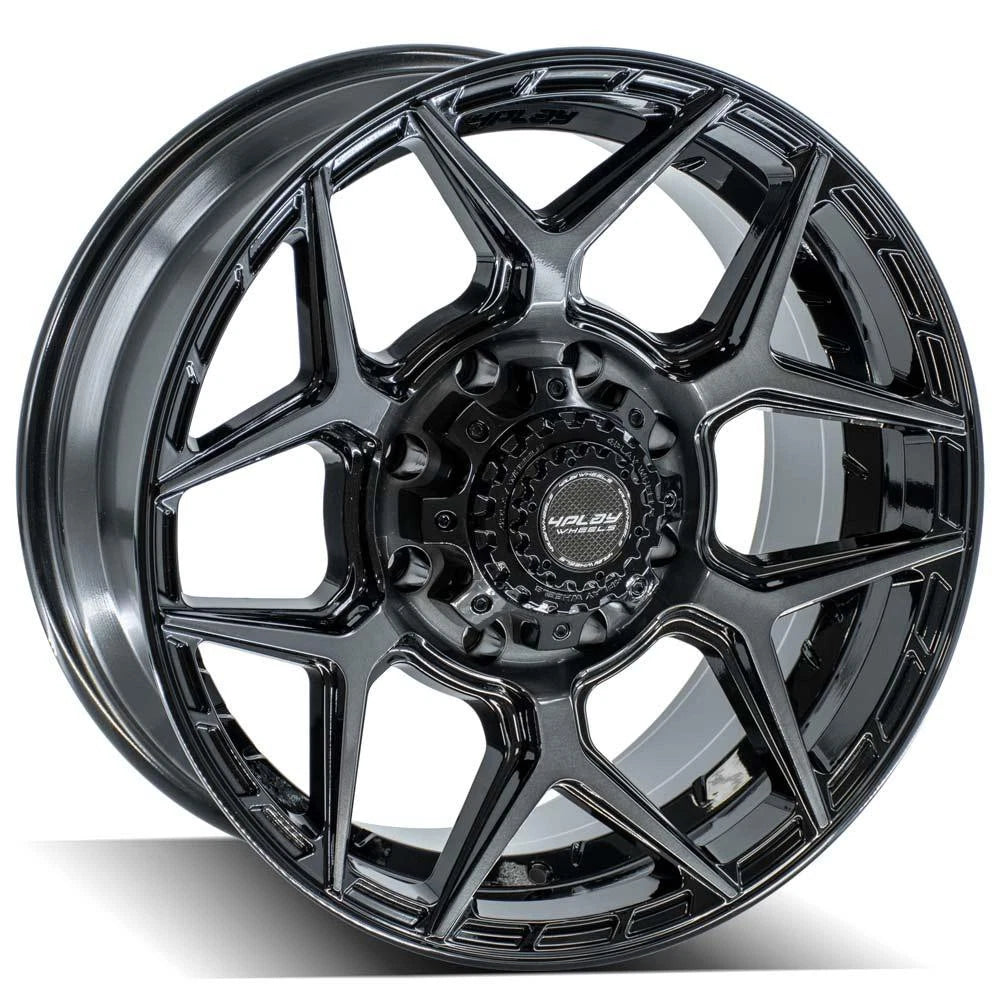 20 Inch Black Wheel with Brushed Face for 2011–2024 Chevy Silverado 3500 HD