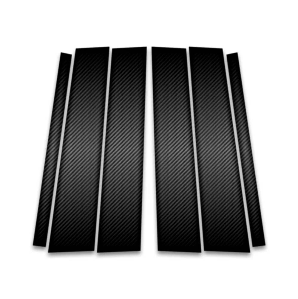 6pc Carbon Fiber Pillar Post Covers for 2007-2016 Jeep Compass
