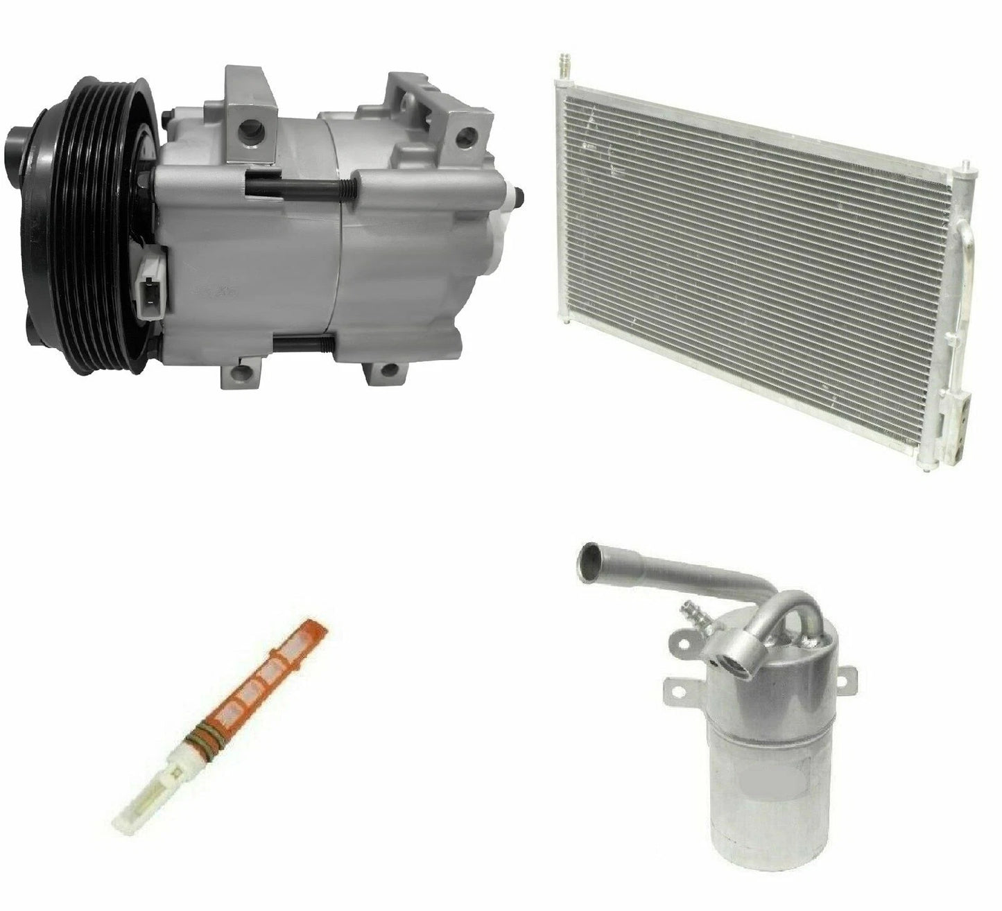 AC Compressor Kit With Condenser Replacement for Ford Focus 2.0L (2000–2002)