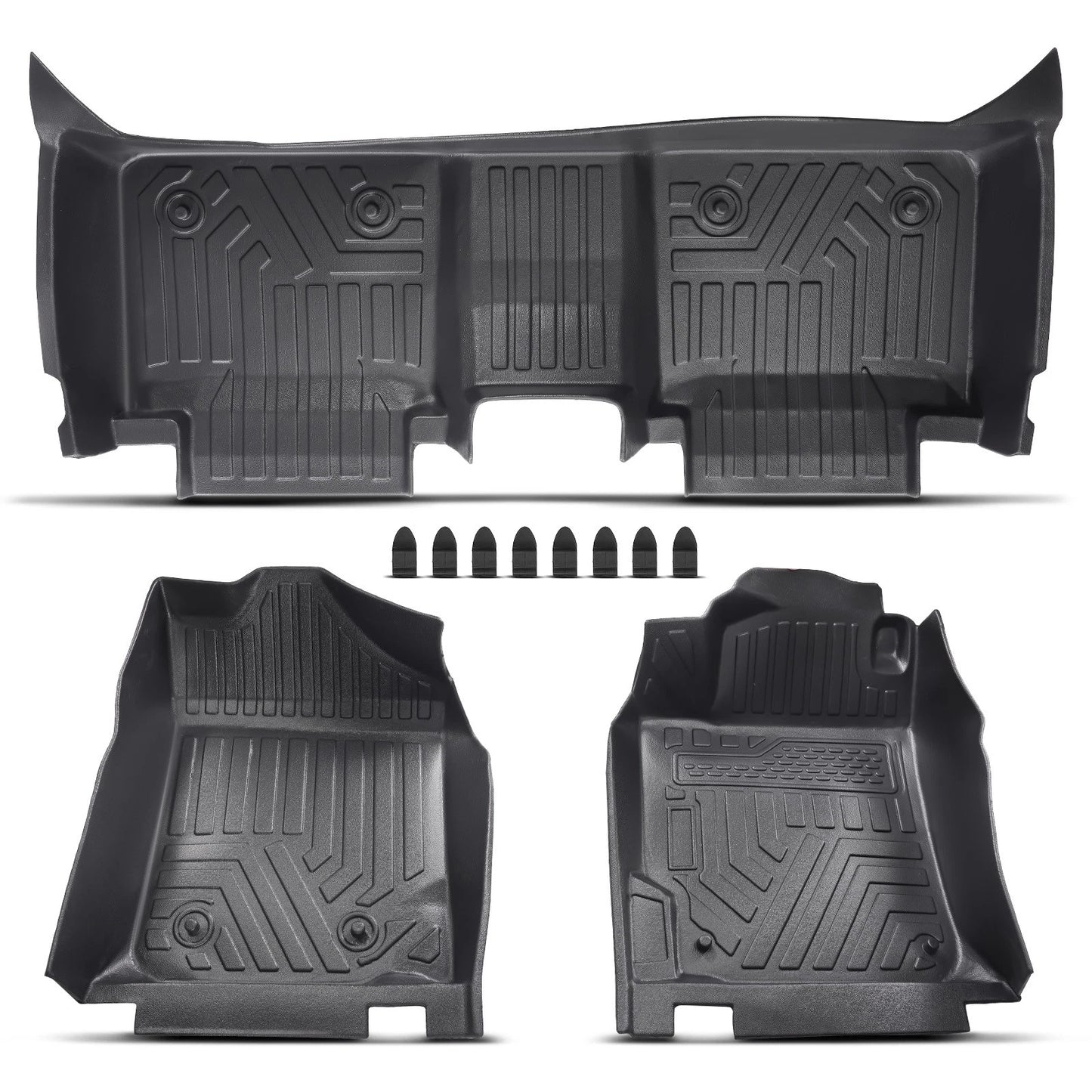 Floor Mats for Toyota Camry (2007–2011) Front & 2nd Row TPE Rubber Set