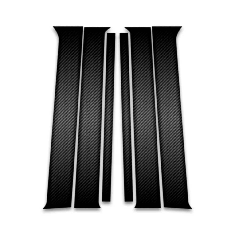 6pc Carbon Fiber Pillar Post Covers for 2008-2023 Jeep Liberty