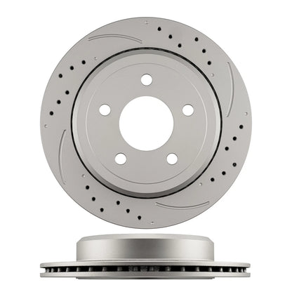2x Rear Drilled Slotted Vented Rotors for Mercury Grand Marquis (2003–2011)