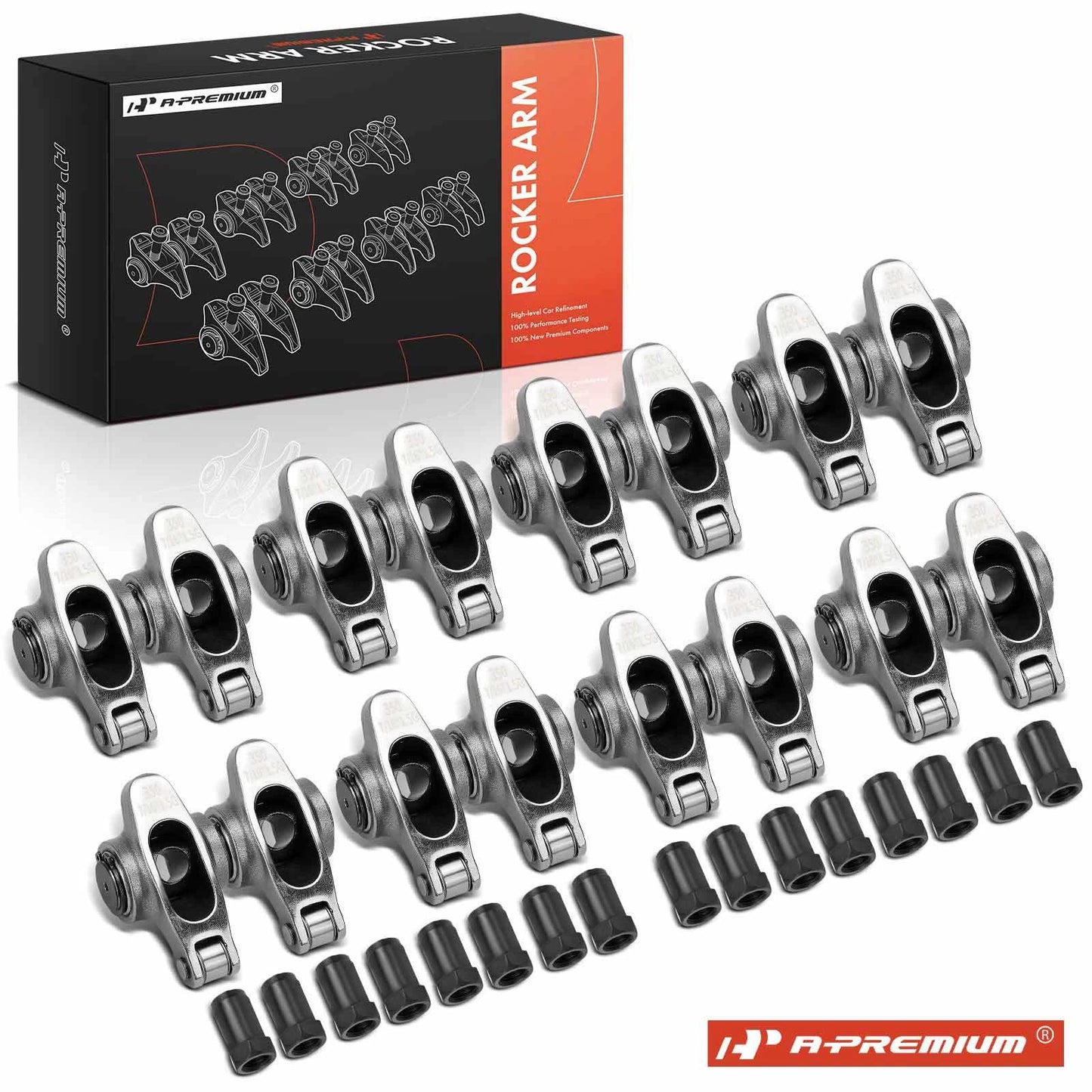 16Pcs Roller Rocker Arms for Chevy SBC 350 (1969–1995) 1.5 Ratio