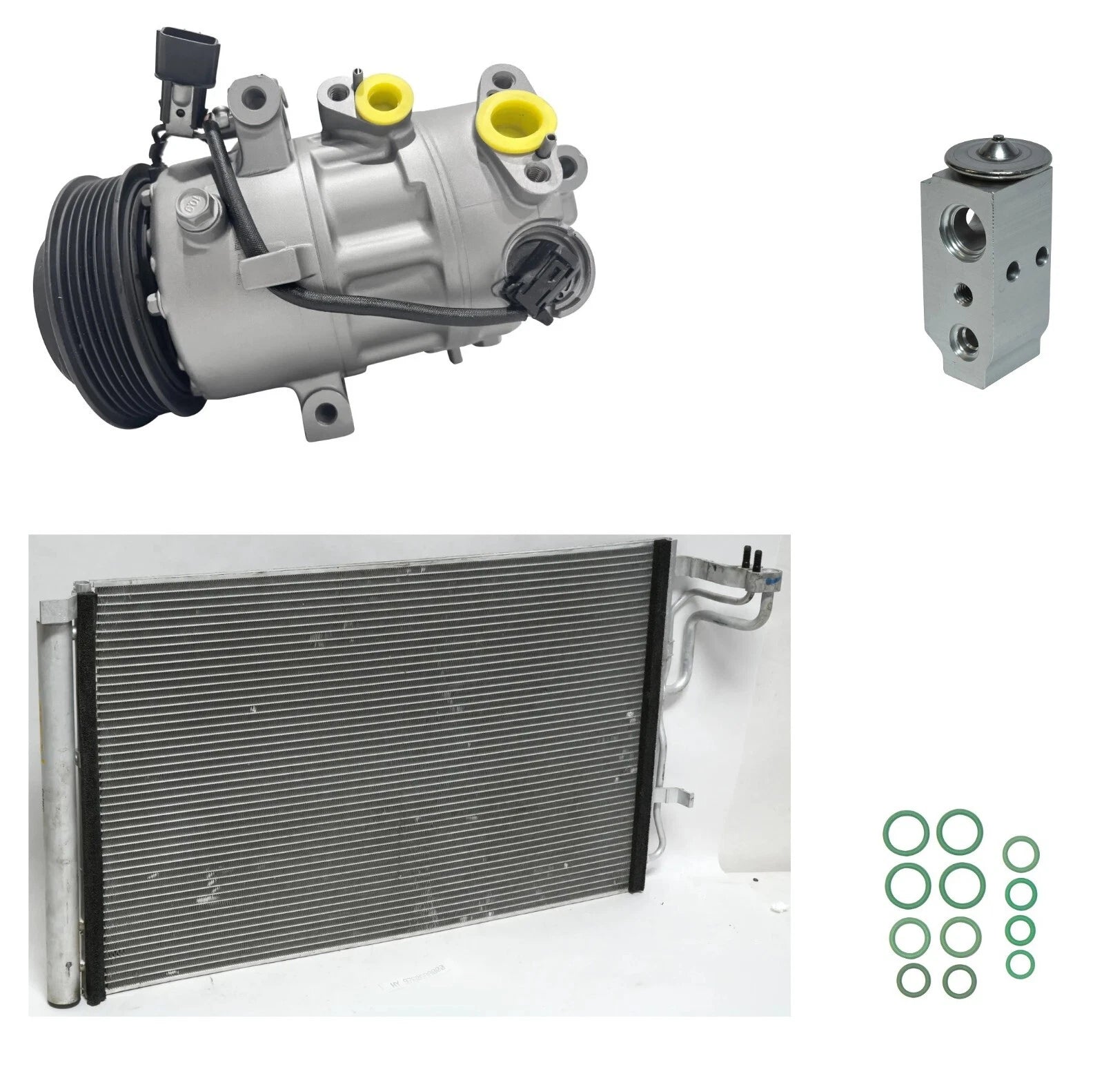 AC Compressor Kit W Condenser for Hyundai Elantra (2021–2024) Non Turbo