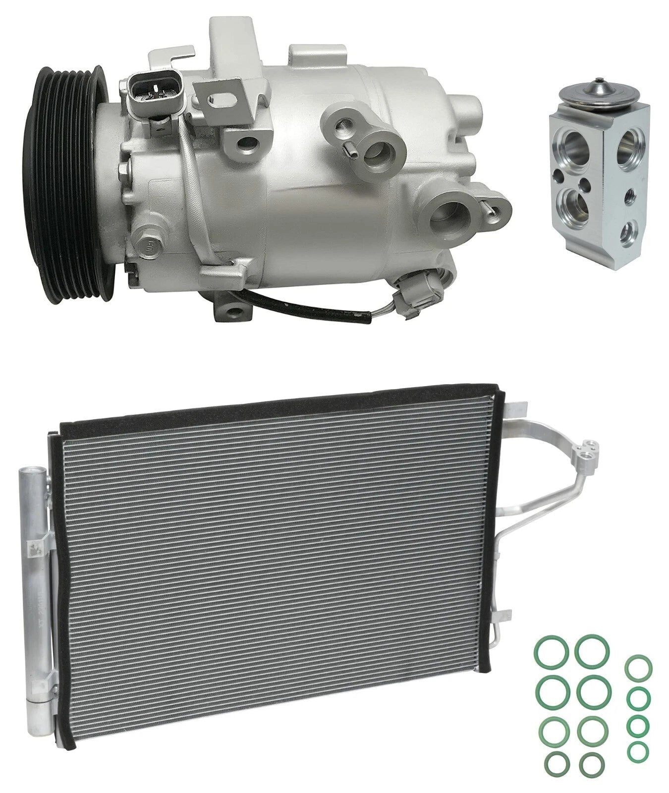 AC Compressor Kit with Condenser for Kia Forte 1.8L (2014–2018)