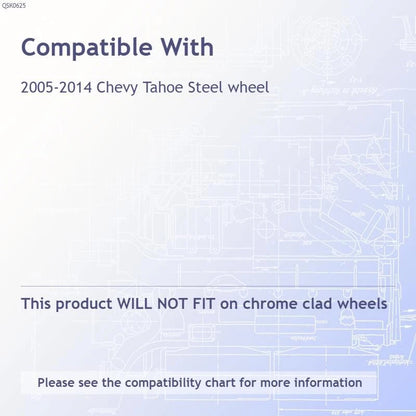 17 Inch Gloss Black Wheel Skins Set of 4 for 2005–2014 Chevy Tahoe