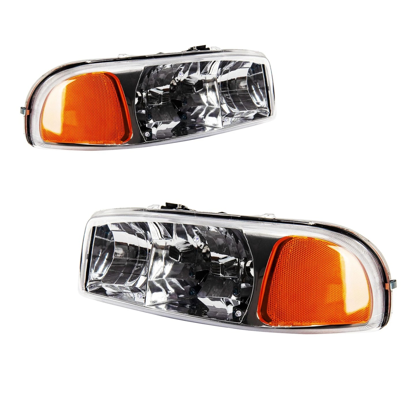 Headlight Assembly Set for 2000–2005 GMC Yukon XL 5.3L Halogen Chrome