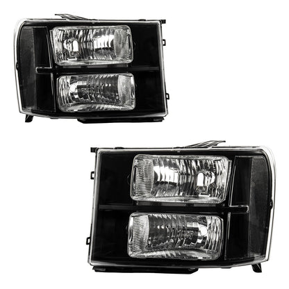 Headlight Assemblies for GMC Sierra 1500 & HD (2007–2014) Halogen