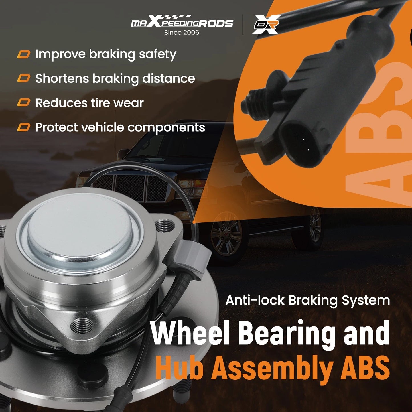 Front Wheel Hub & Bearing for Chevrolet Silverado 1500 (2007–2013)