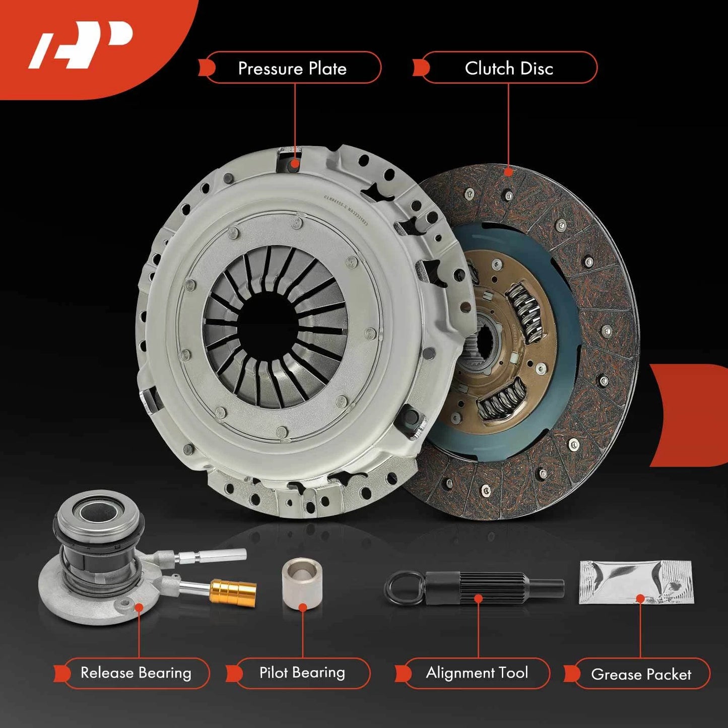Clutch Kit with Slave Cylinder for Chevy S10 GMC Isuzu L4 2.2L (1994–2004)
