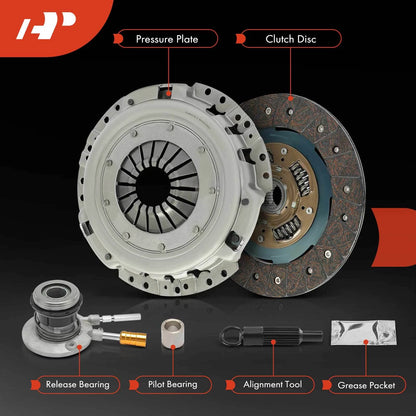 Clutch Kit with Slave Cylinder for Chevy S10 GMC Isuzu L4 2.2L (1994–2004)
