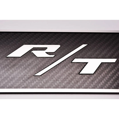 Carbon Fiber Door Badges Polished R T for 2009-2014 Dodge Challenger R/T