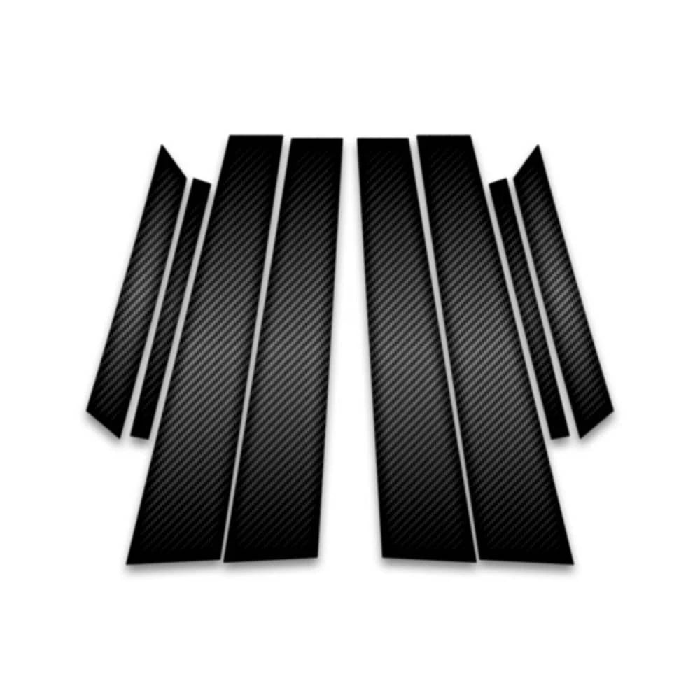 8pc Carbon Fiber Pillar Post Covers for 2017-2021 Hyundai Ioniq