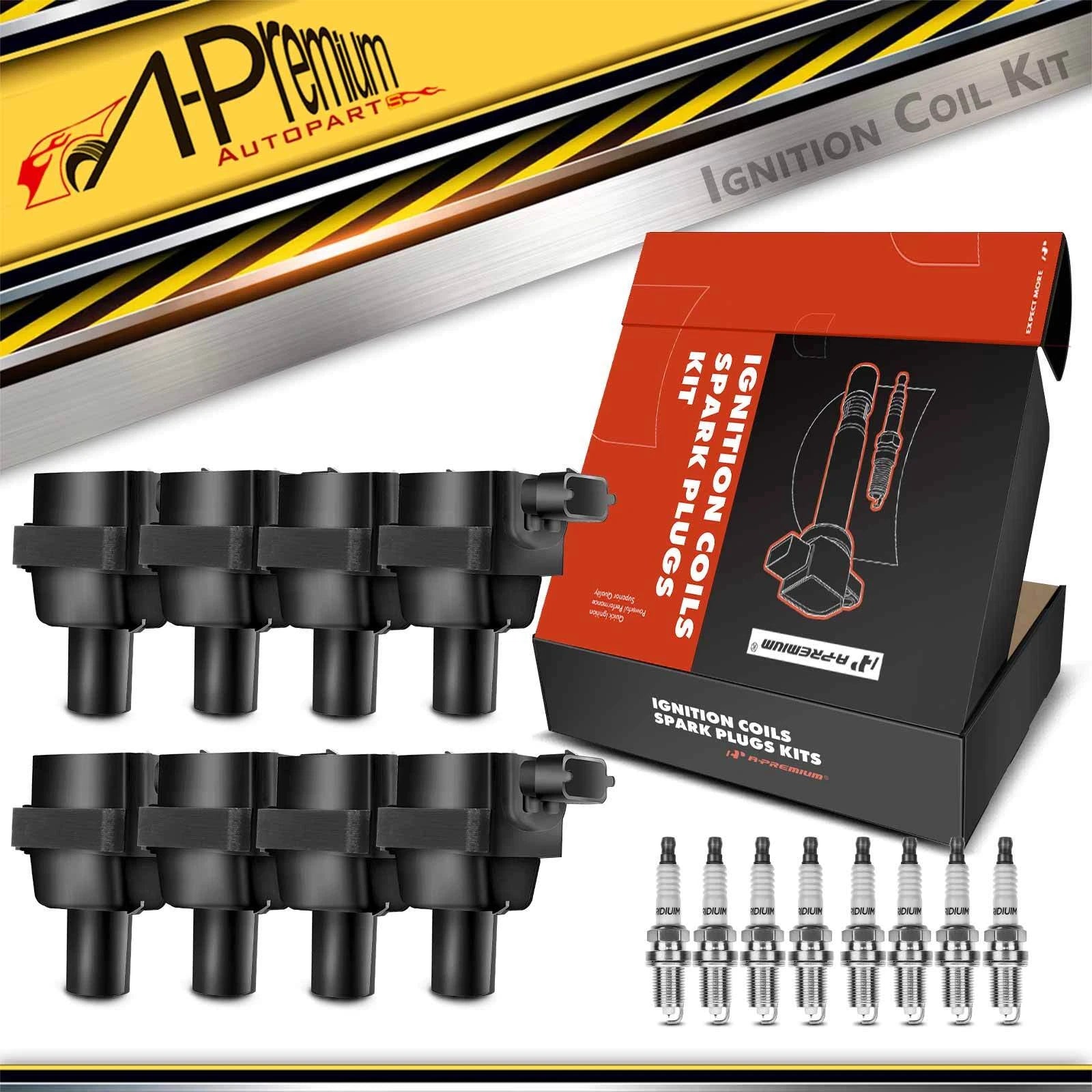 8X Ignition Coil & 8X Iridium Spark Plug for Mercedes-Benz E420 (1997–1999)