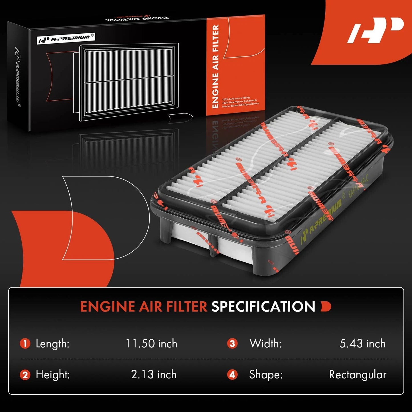 2X Engine Air Filter for Chevrolet Tracker Suzuki Sidekick (1992–1998)
