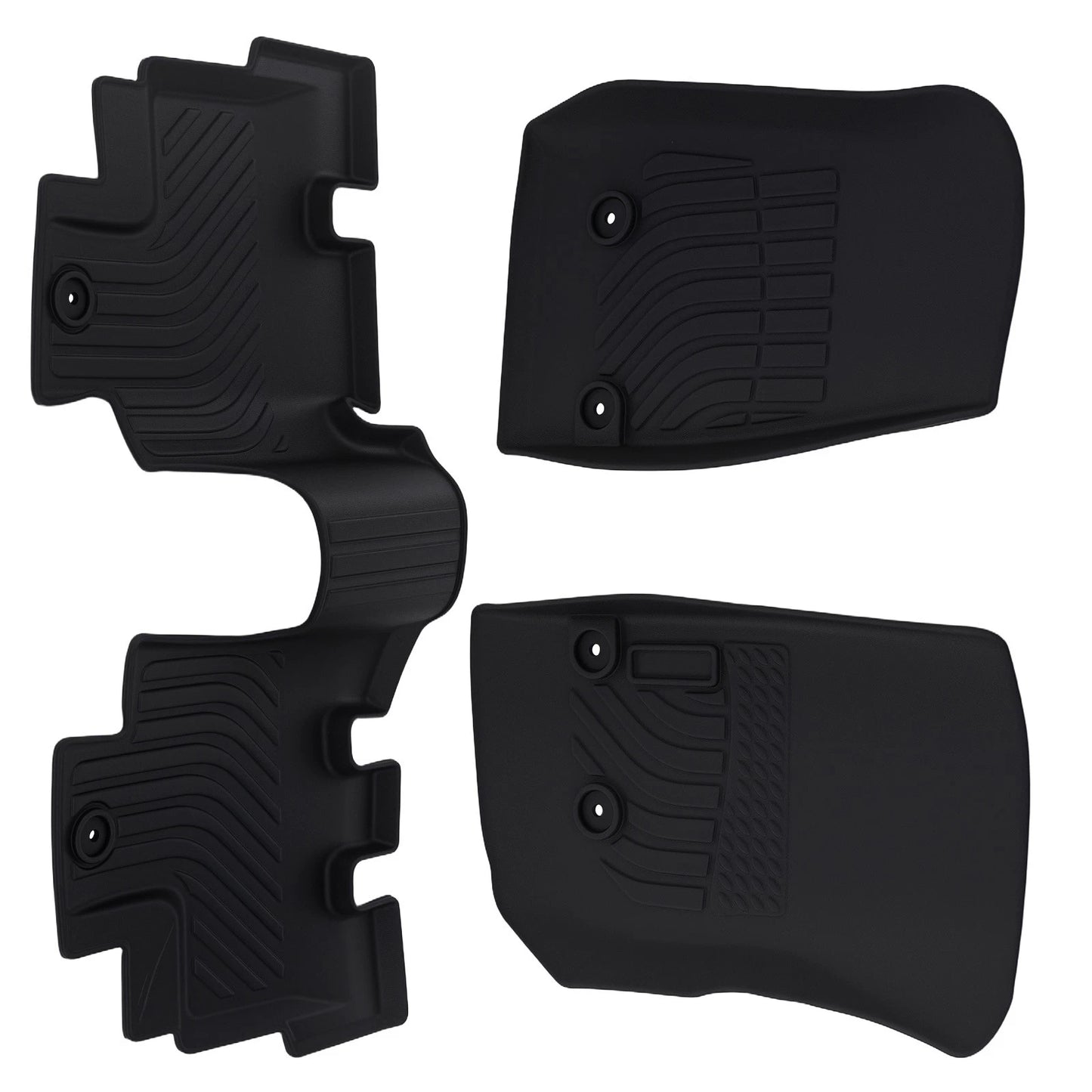 Black TPE Rubber Floor Mats Liner for Jeep Wrangler Unlimited (2014–2017)
