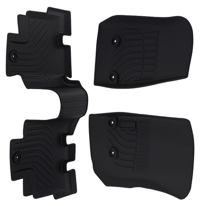 Black TPE Rubber Floor Mats Liner for Jeep Wrangler Unlimited (2014–2017)