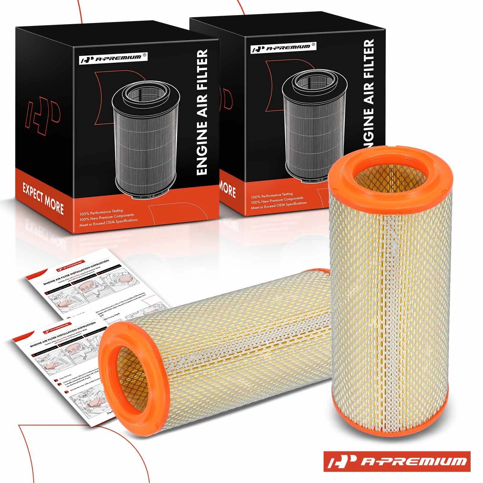 2X Engine Air Filter for Chevy Express 1500 2500 (2001–2016) GMC Savana 1500