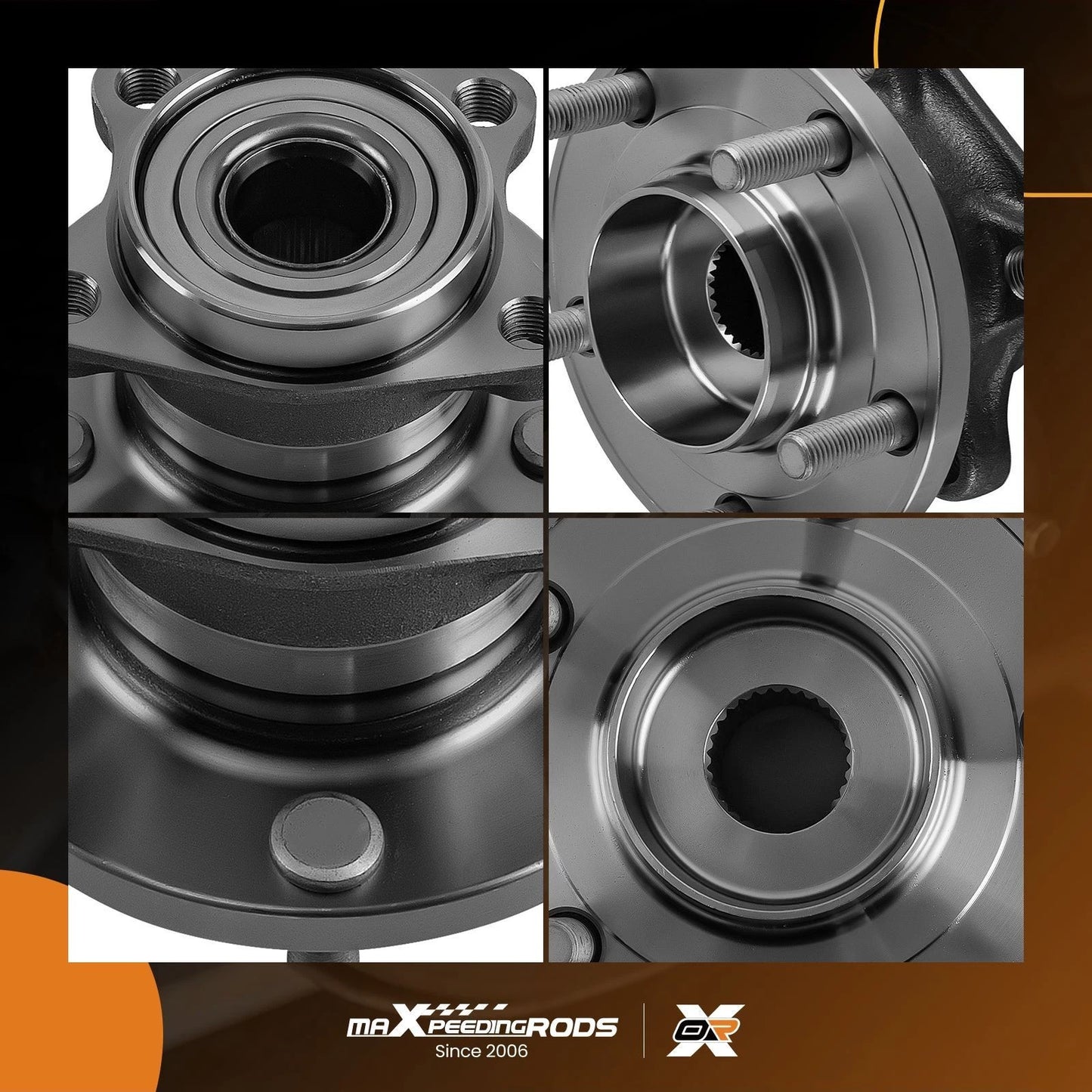 2x Rear Wheel Bearing Hubs Assembly for Mazda CX-9 (2007–2015 AWD)