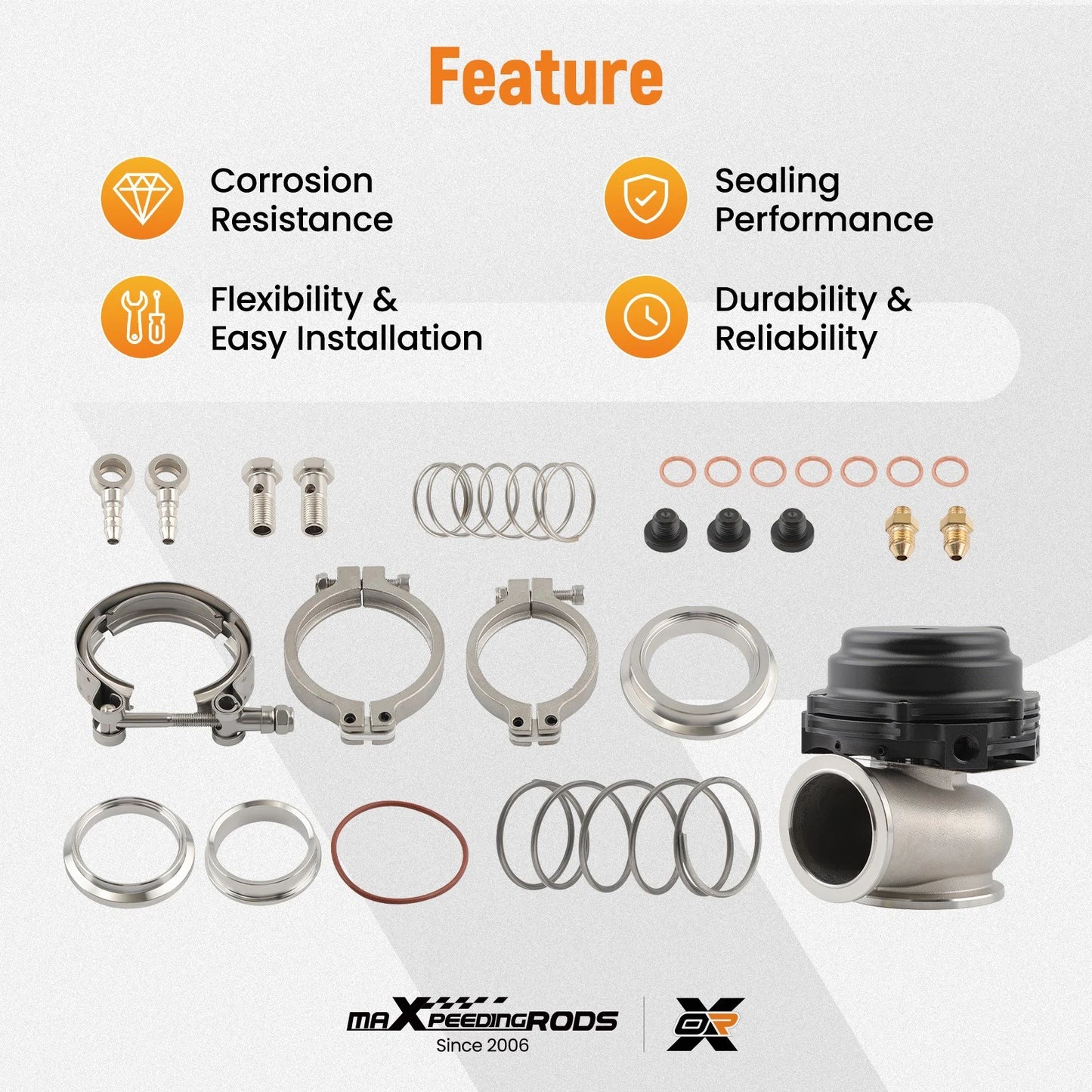 44mm External Cooled Turbo Wastegate for Universal Turbos (—–—)