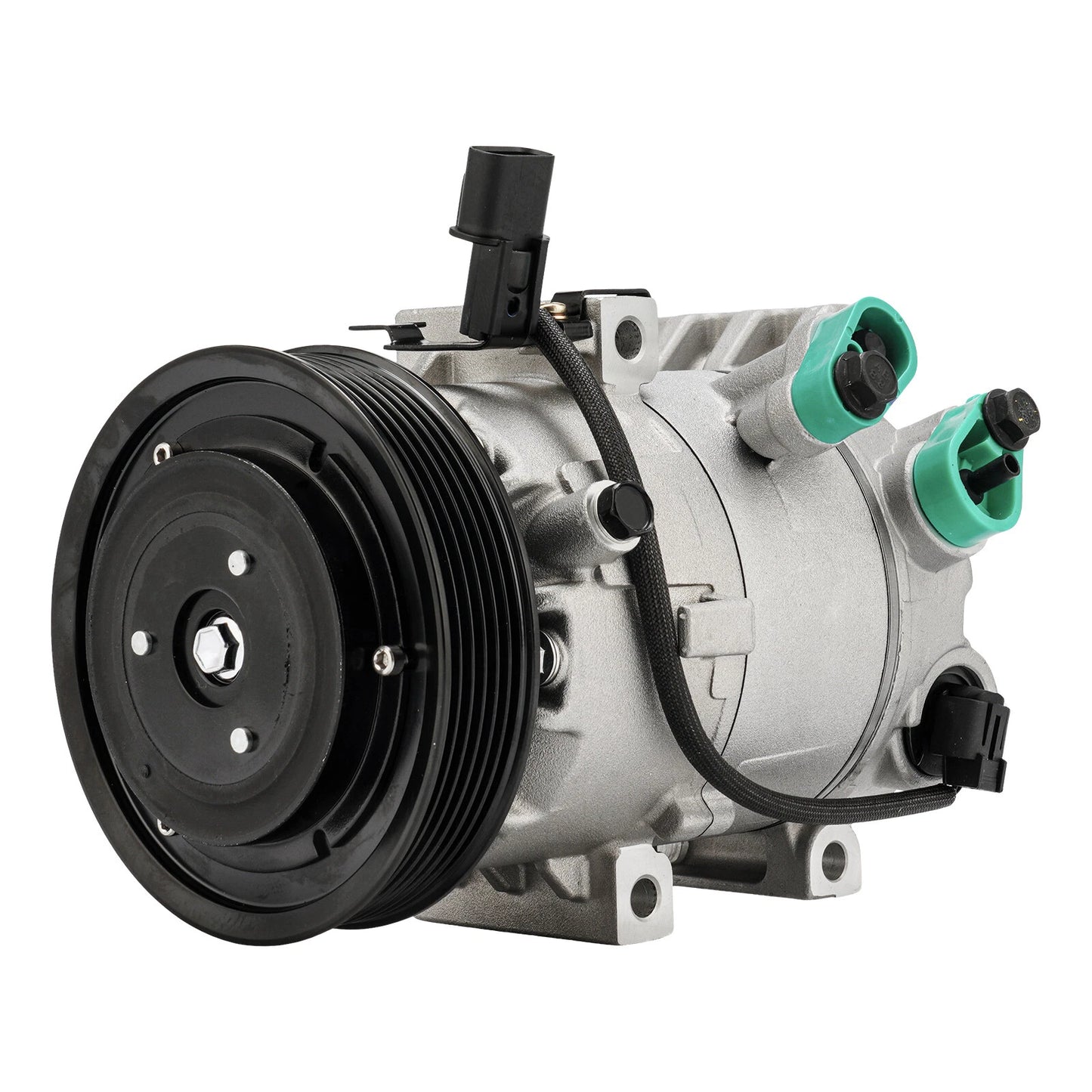 AC Compressor w/6-Groove Pulley & Clutch for Kia Forte5 Soul Elantra (2013–2023)