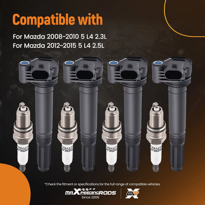 Ignition Coils and Spark Plugs for Fiat 500 2012-2017 (1.4L)