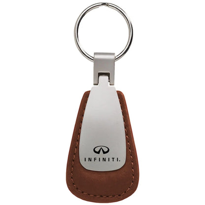 Brown Leather Teardrop Keychain - Officially Licensed for Infiniti