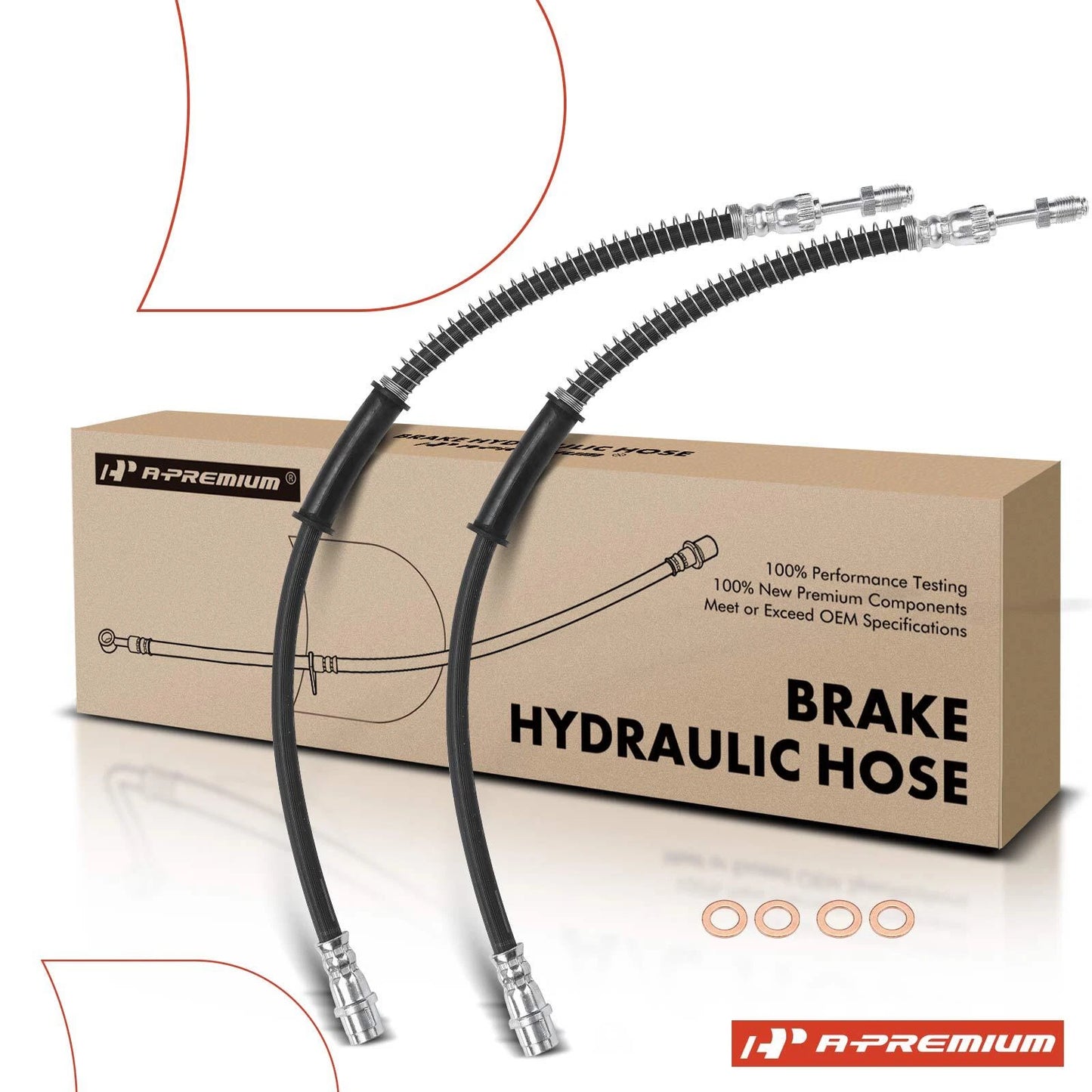 2X Front Brake Hydraulic Hose for Mercedes-Benz S63 AMG (2014–2019)