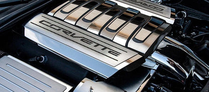 Fuel Rail Covers Replacement with Black Carbon Fiber Vinyl for 14-19 Corvette