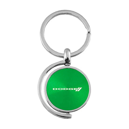 Stripe Logo on Green Spinner Keychain - Officially Licensed for Dodge