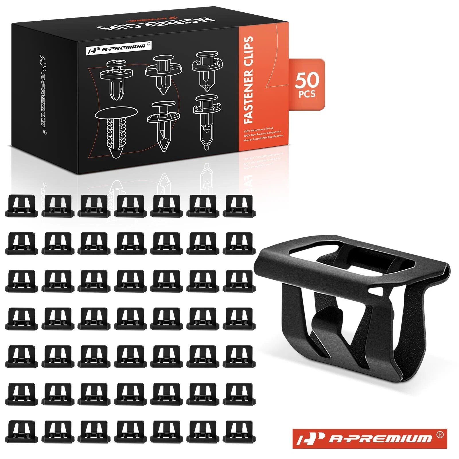 50Pcs Metal Grille & Bumper Cover Clips for Chevy