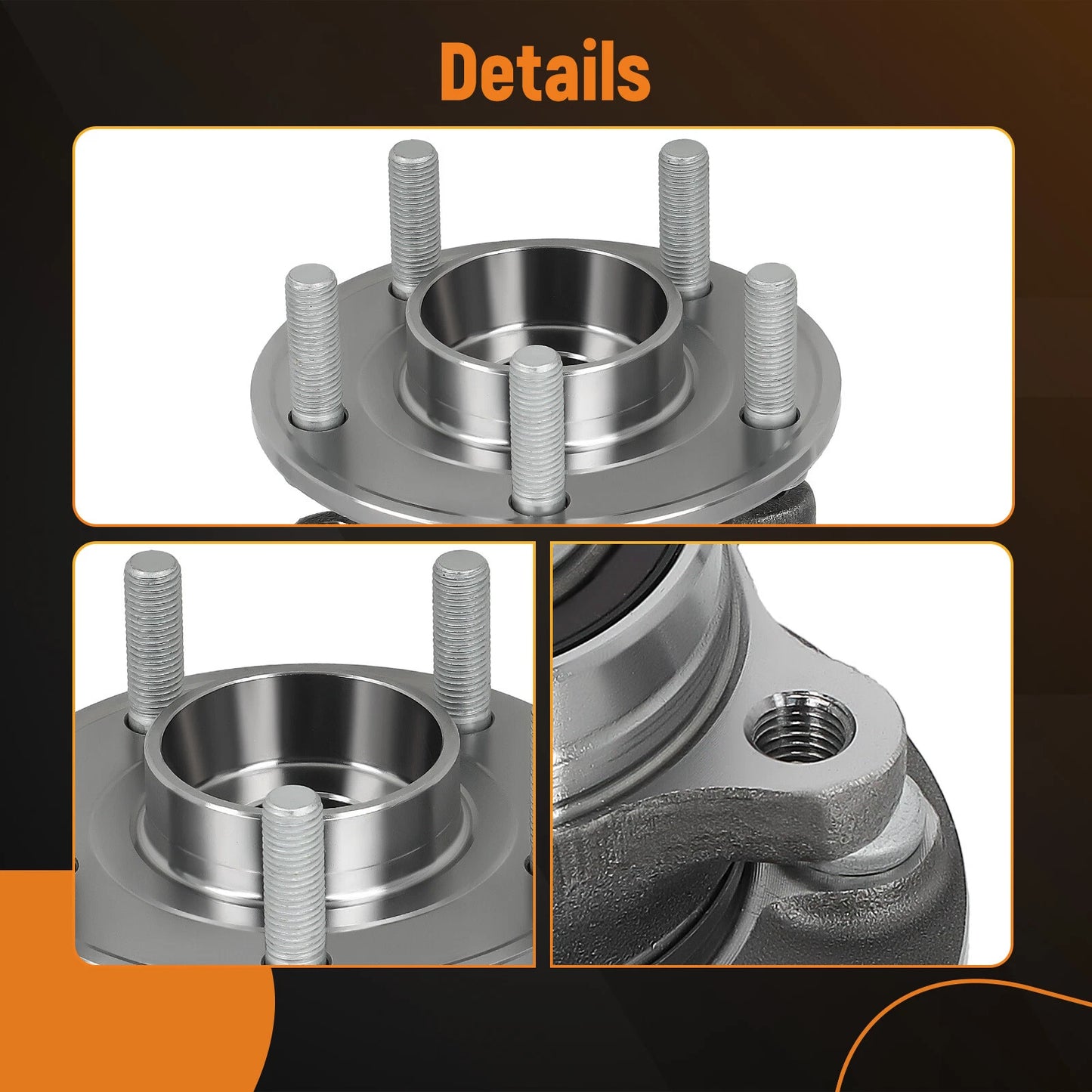 Front Rear Wheel Hub Bearing for Ford Fusion and Lincoln MKZ (2013–2020)