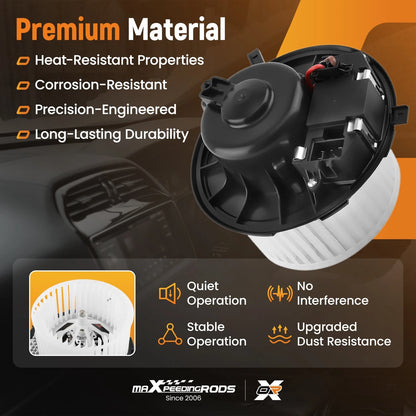 Blower Motor Fan for Audi A3 TT and VW Jetta Passat Golf GTI Eos (2005–2020)